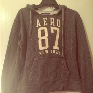 Aeropostale gray tweed hoodie